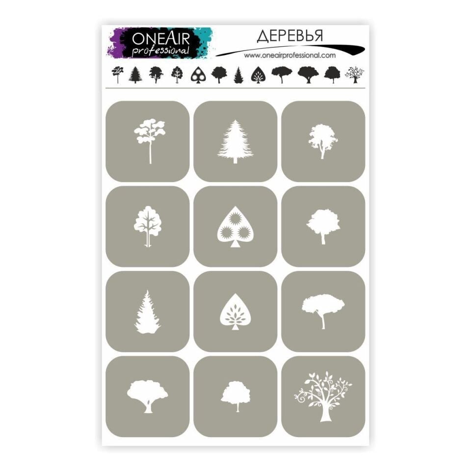 OneAir AirBrush Şablonu Ağaçlar