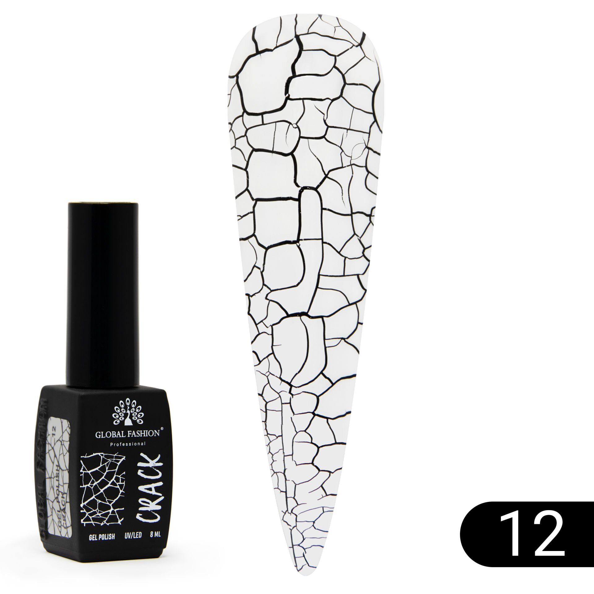 Global Fashion Kalıcı Oje Çatlak Effecti Beyaz (8ml)
