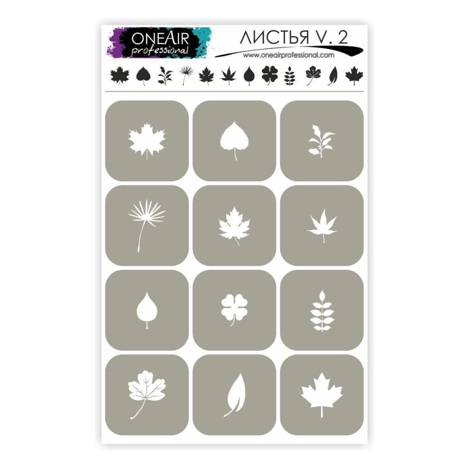 OneAir AirBrush Şablonu Yapraklar V.2