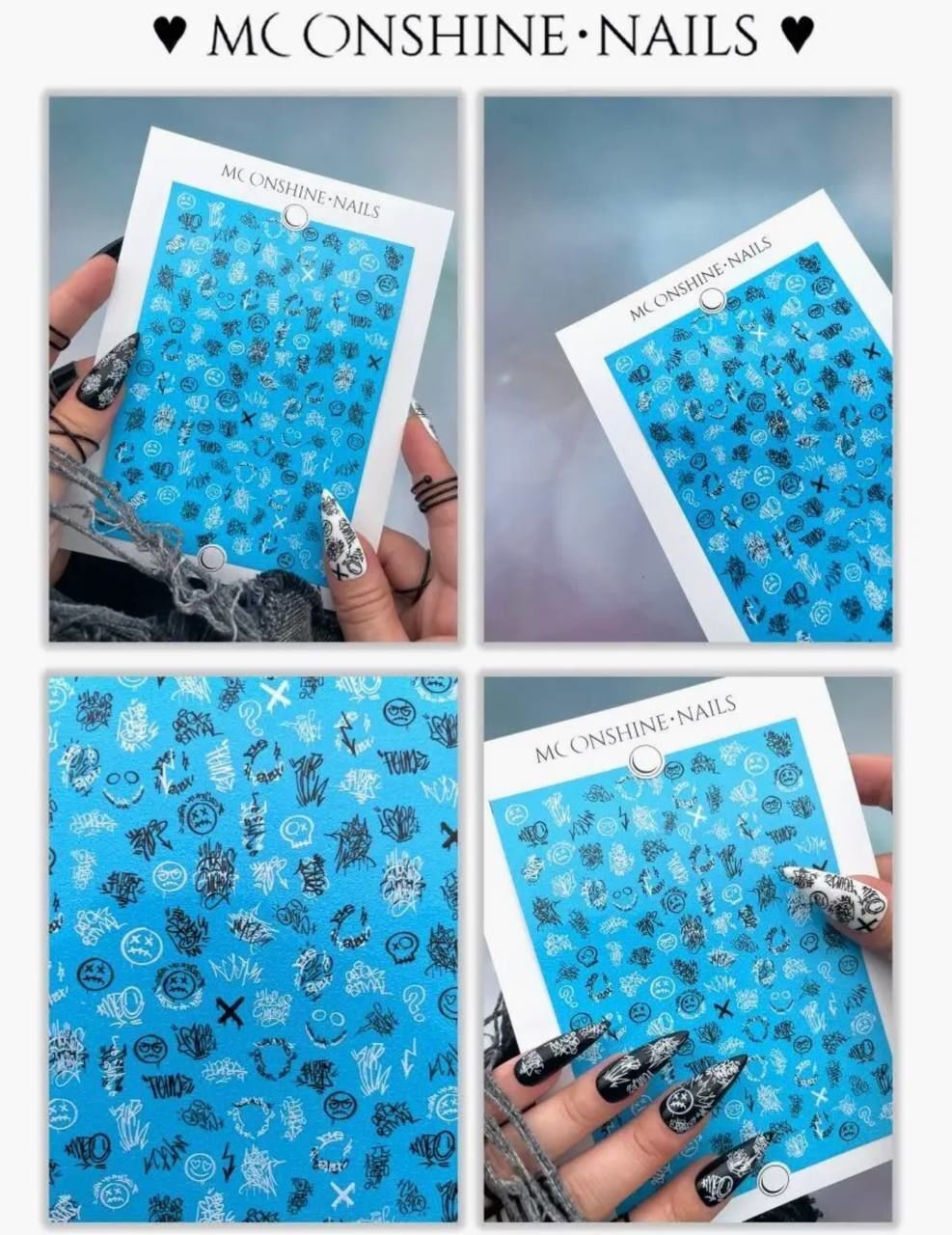 Moonshine.Nails Su Transferi Sticker Gramixbw