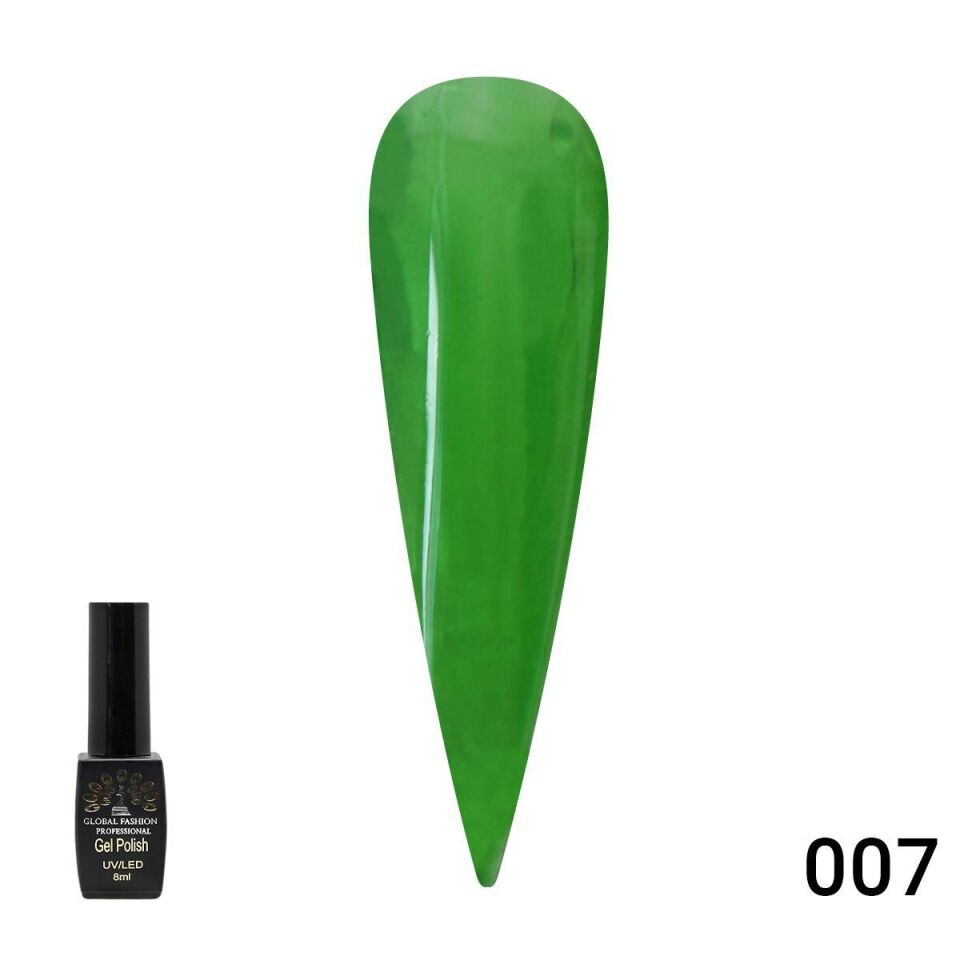 Global Fashion Vitraj Kalıcı Oje 007 Yeşil (8ml)