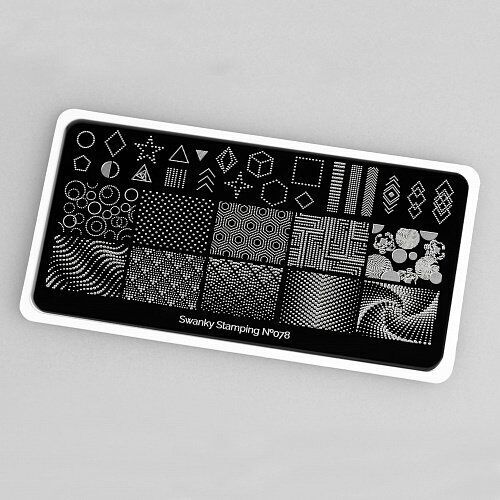 Swanky Stamping Plaka 078 (Geometrik Tasarımlar)