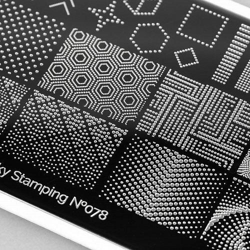 Swanky Stamping Plaka 078 (Geometrik Tasarımlar)