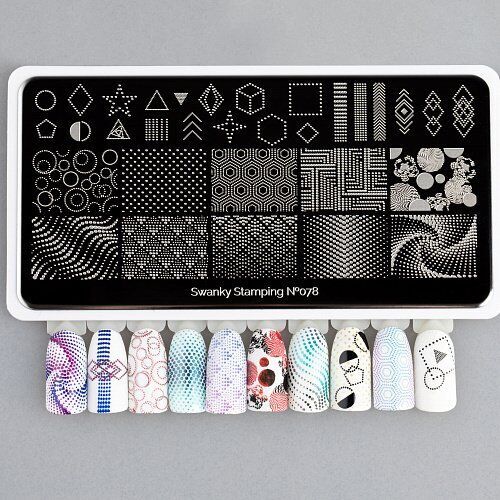 Swanky Stamping Plaka 078 (Geometrik Tasarımlar)