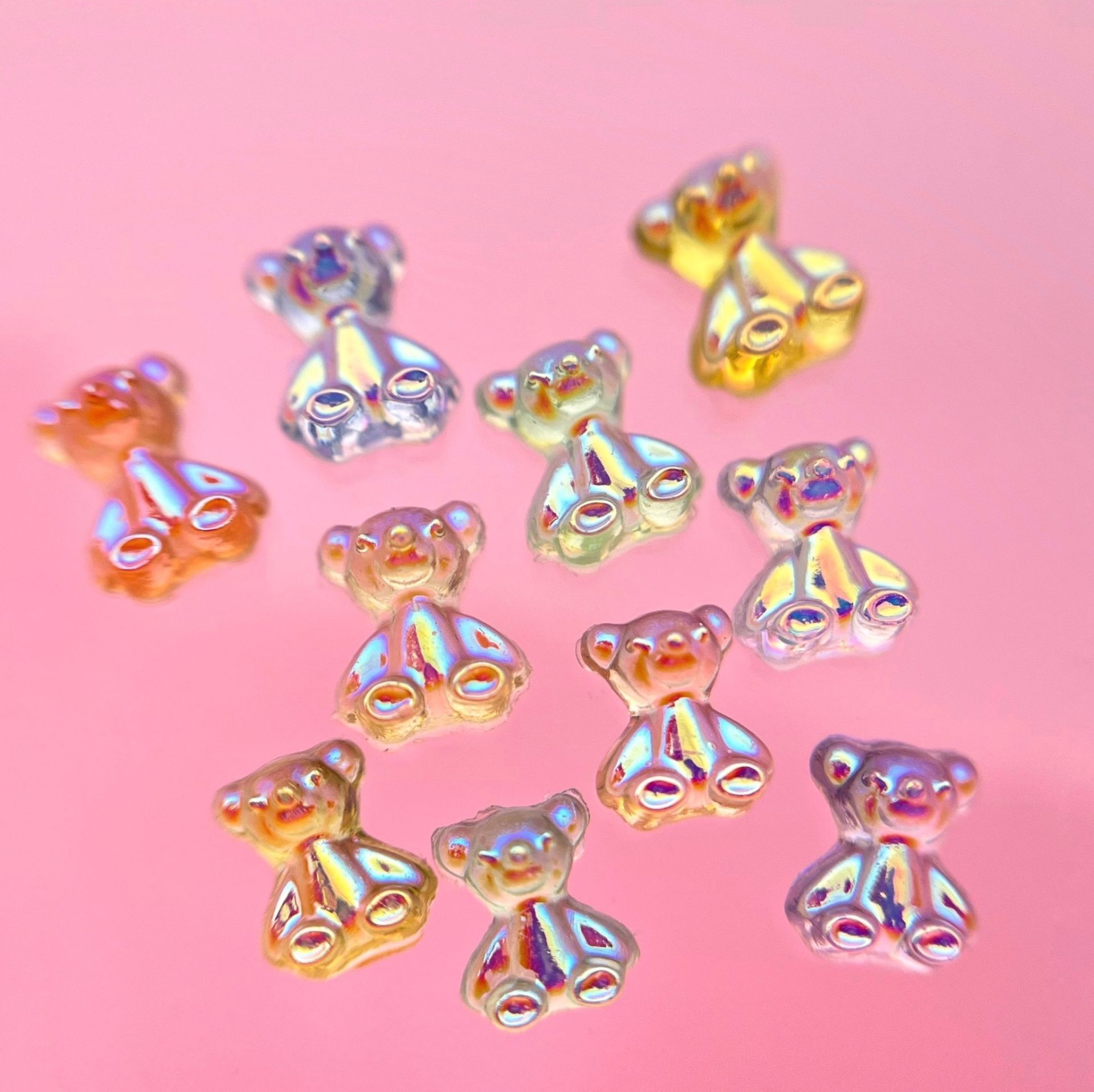 Zoo 1752 3D Charm Ayıcık 10 Adet 6,5*7,3 mm Çeşitli Renk