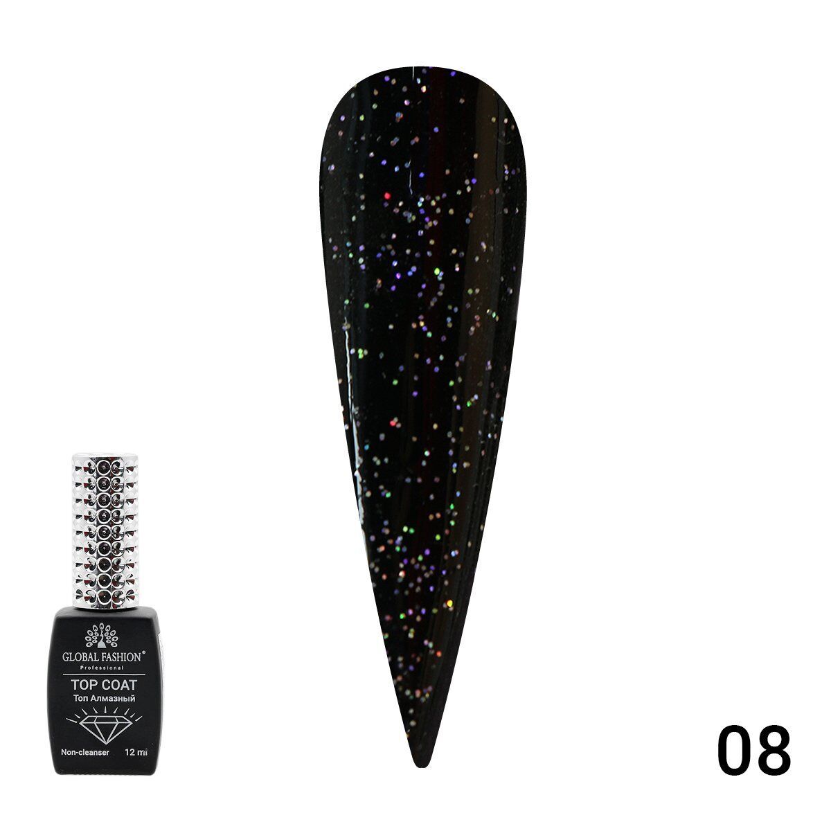 Global Fashion Galaxy Top Coat 08 (12ml) (Yapışkansız)