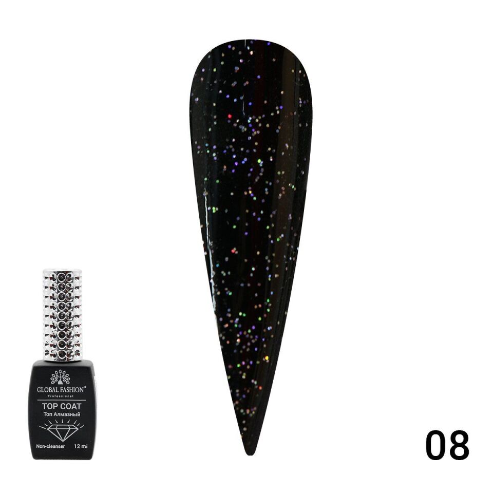Global Fashion Galaxy Top Coat 08 (12ml) (Yapışkansız)