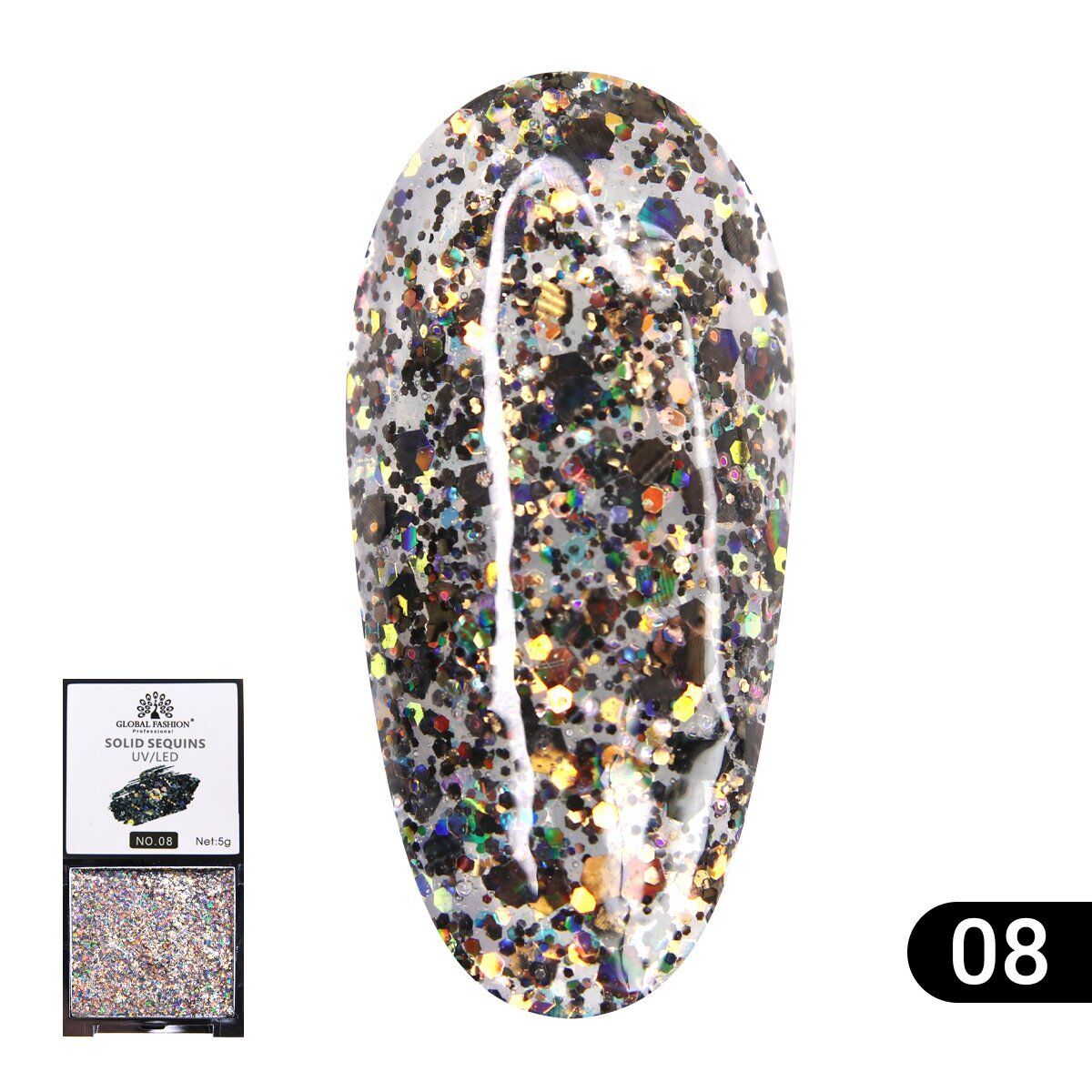 Global Fashion Palet Simli Jel Boya No.08 (5gr)