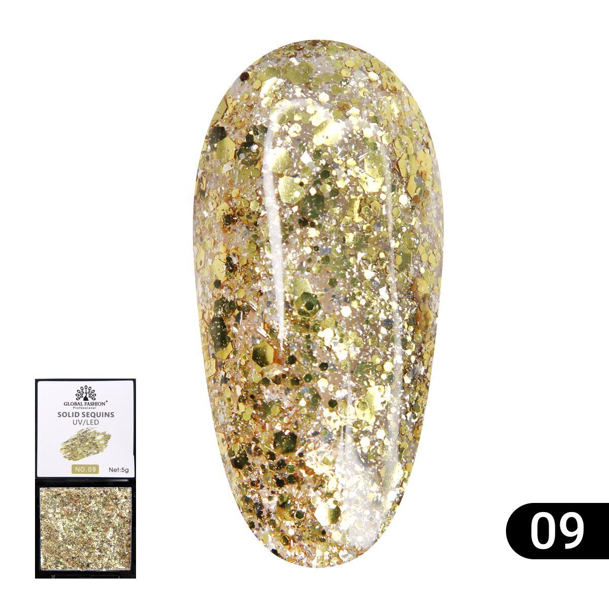 Global Fashion Palet Simli Jel Boya No.09 (5gr)