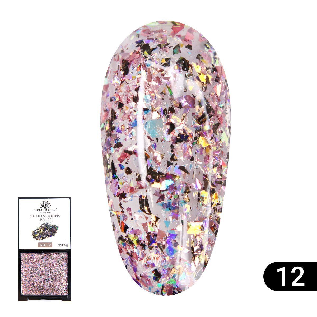 Global Fashion Palet Simli Jel Boya No.12 (5gr)