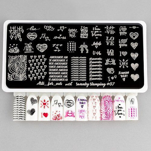 Swanky Stamping Plaka Arti for you Serisi 07 (Kalpler)