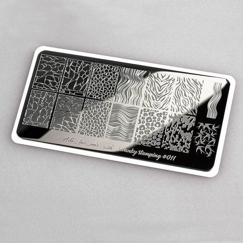 Swanky Stamping Plaka Arti for you Serisi 011  (Hayvan Deseni)