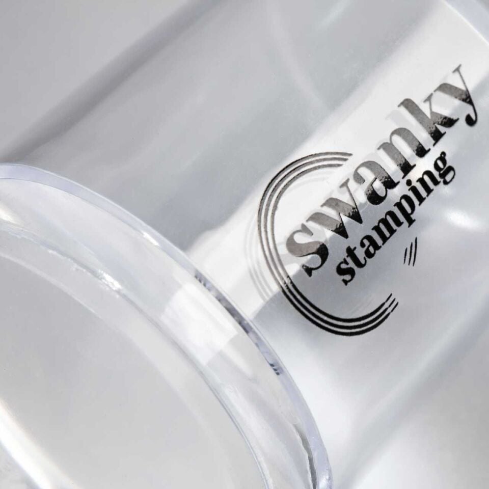 Swanky Stamping Silikon Yüvarlak Şeffaf Kapaklı Yüksek Stamper (4cm)