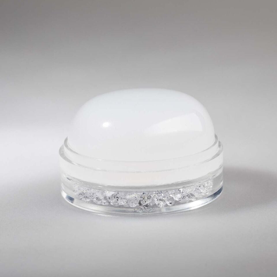 Swanky Stamping Çift Silikonlu Yüvarlak Şeffaf Kapaklı Yüksek Stamper (D=4cm)