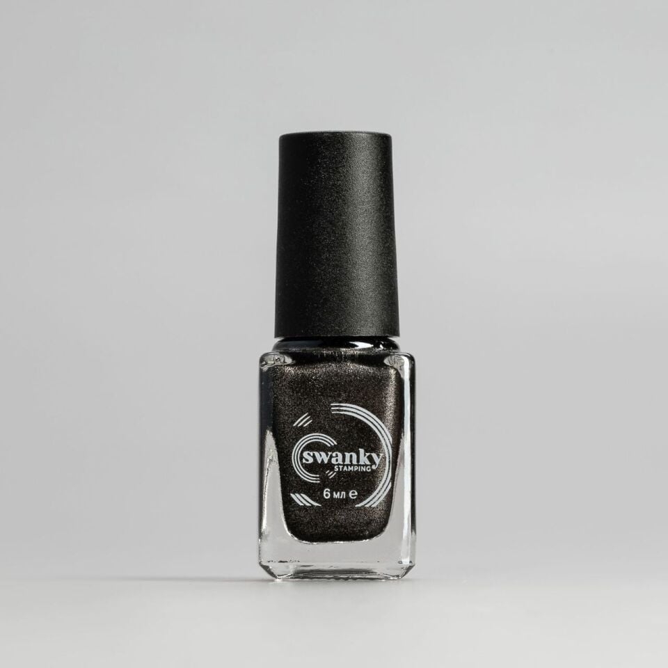Swanky Stamping Oje Gümüş Pırıltılı Siyah S32 (6ml)