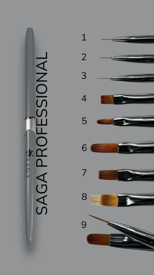 Saga Nail Art Fırçası №1 9 mm