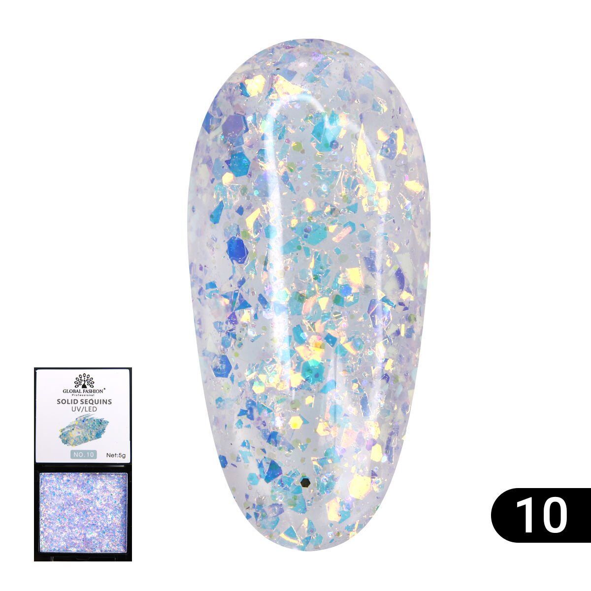 Global Fashion Palet Simli Jel Boya No.10 (5gr)
