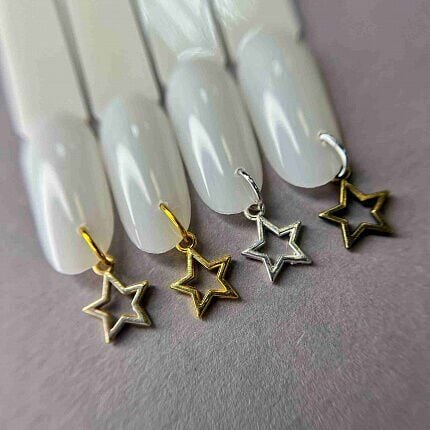 Zoo 1861 3D Charm Piercing Yıldızlar 10 Adet Çeşitli Renk