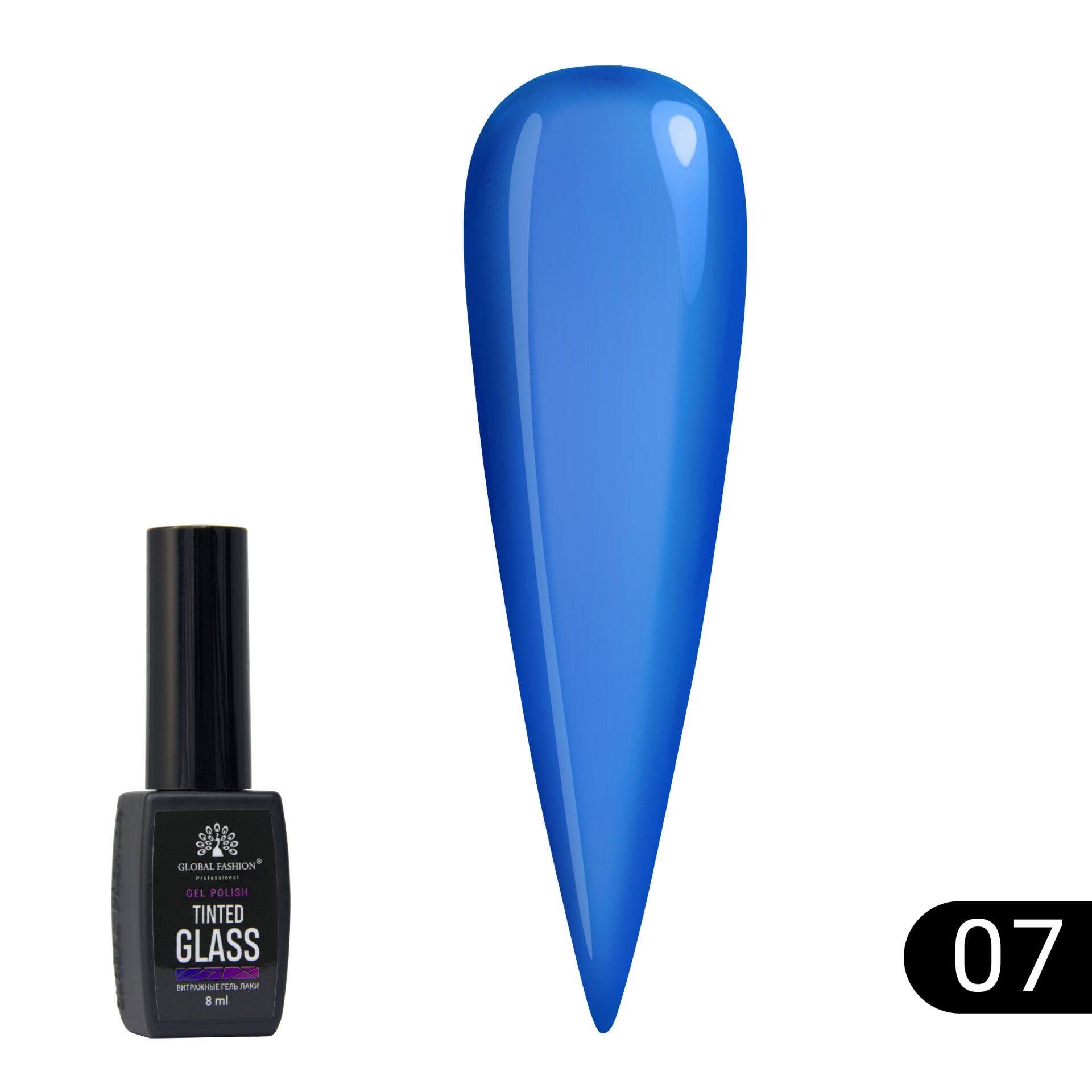 Global Fashion Renkli Cam Efekti Kalıcı Oje 07 (8ml)