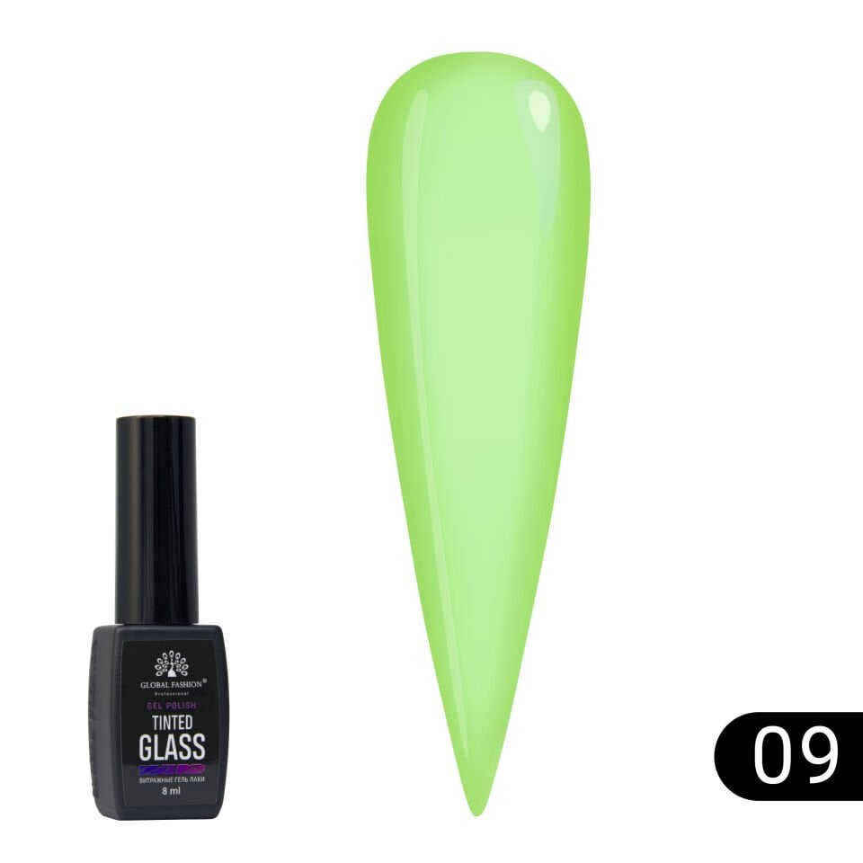 Global Fashion Renkli Cam Efekti Kalıcı Oje 09 (8ml)