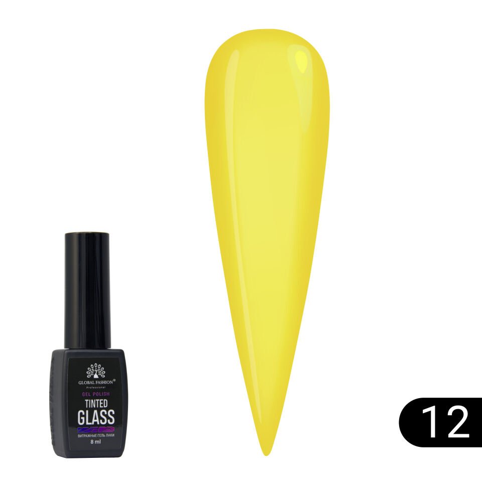 Global Fashion Renkli Cam Efekti Kalıcı Oje 12 (8ml)