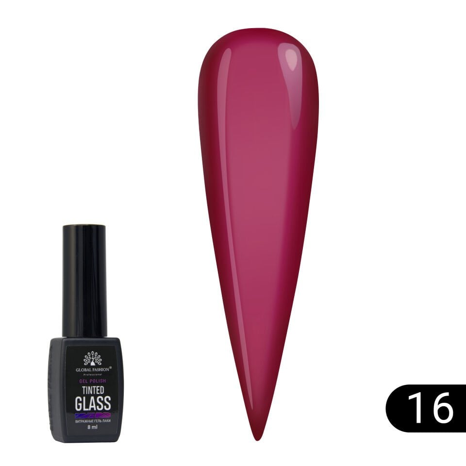 Global Fashion Renkli Cam Efekti Kalıcı Oje 16 (8ml)