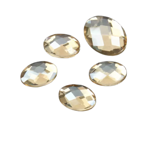 Taş Oval Şampanya 4*6mm 2 Adet