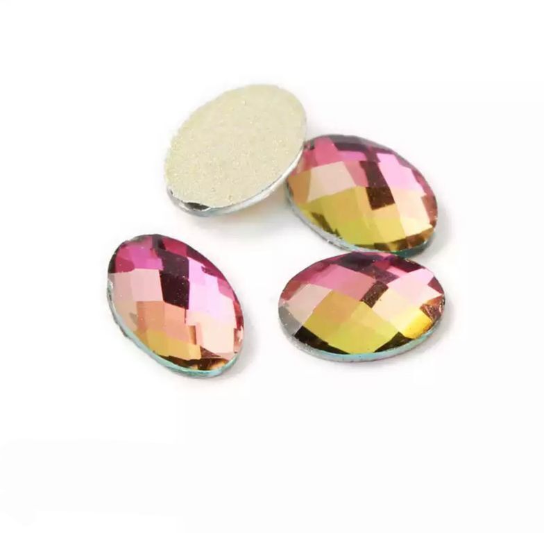 Taş Oval Rainbow 6*8mm 2 Adet
