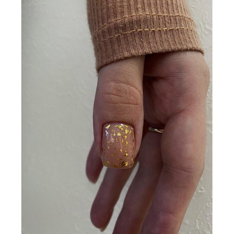 Iva Nails Top Coat Altın Parçacıklı (8 ml)