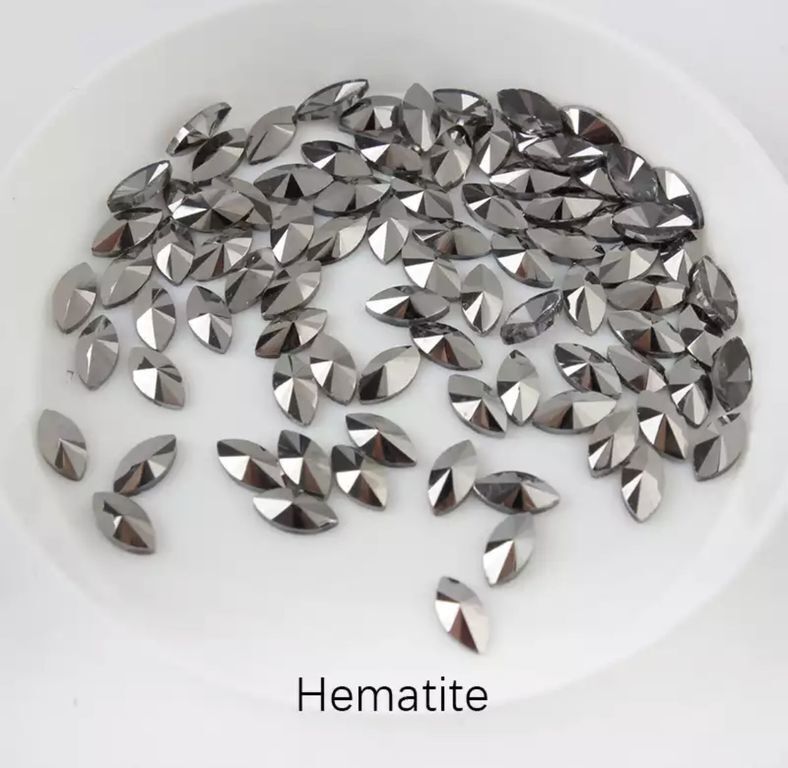 Taş Markiz Hematite 3*6mm 2 Adet