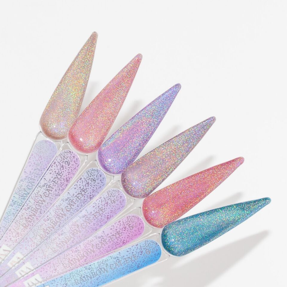 Rainbow Holografik Kedi Gözü Kalıcı Oje №1 (8 ml)