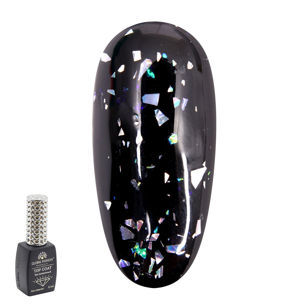 Global Fashion Yapışkansız Holografik Folyo Top Coat (12ml)