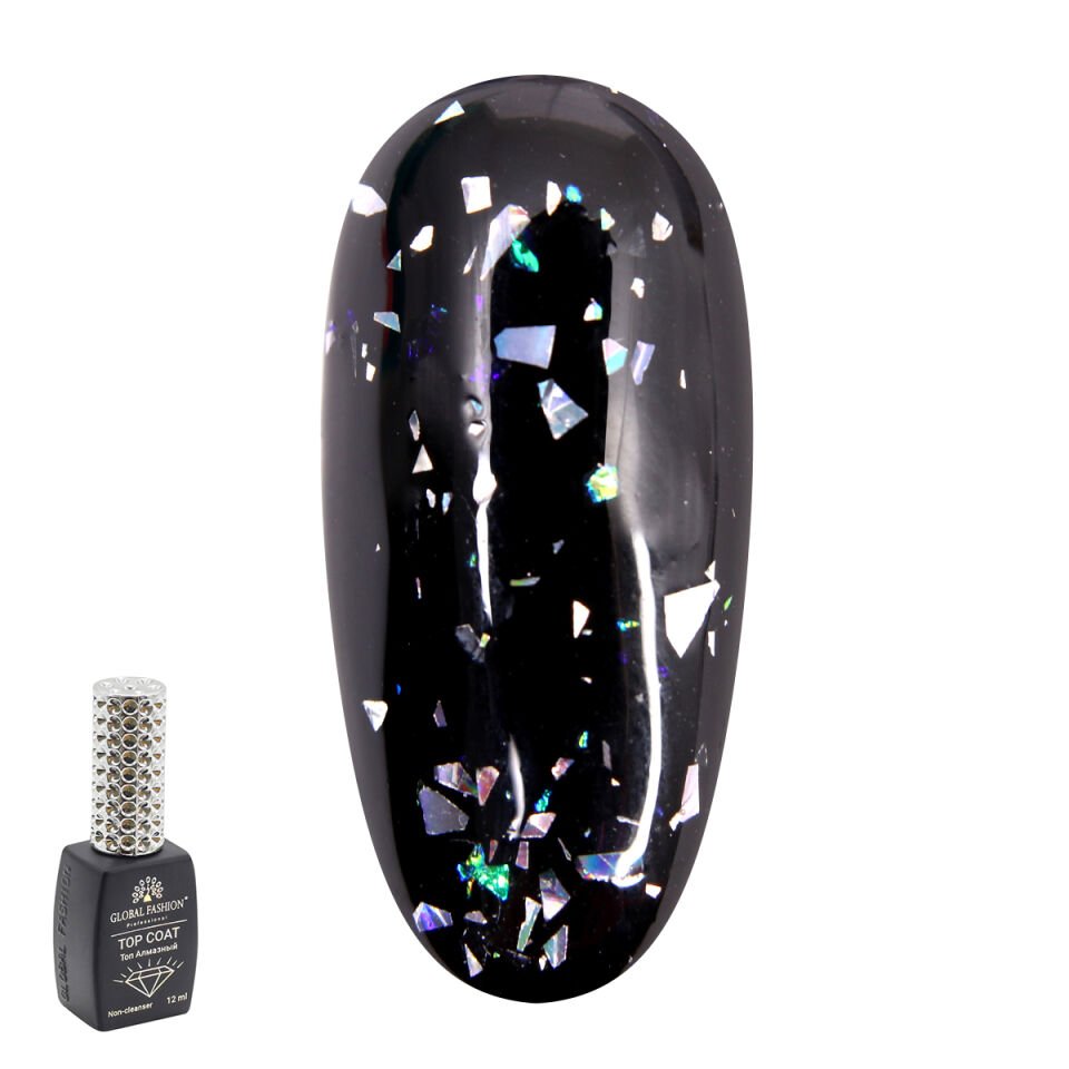 Global Fashion Yapışkansız Holografik Folyo Top Coat (12ml)