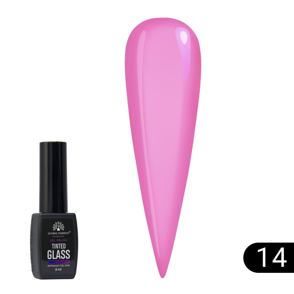 Global Fashion Renkli Cam Efekti Kalıcı Oje 14 (8ml)