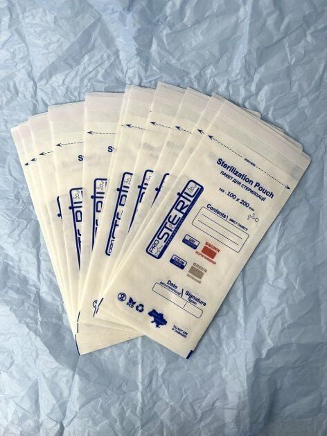 Sterilizasyon Beyaz Poşeti 100x200mm 100'lü