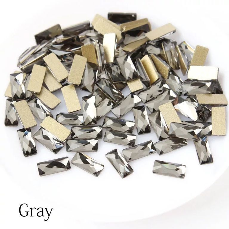 Taş Dikdörtgen Gray 3*7mm 2 Adet