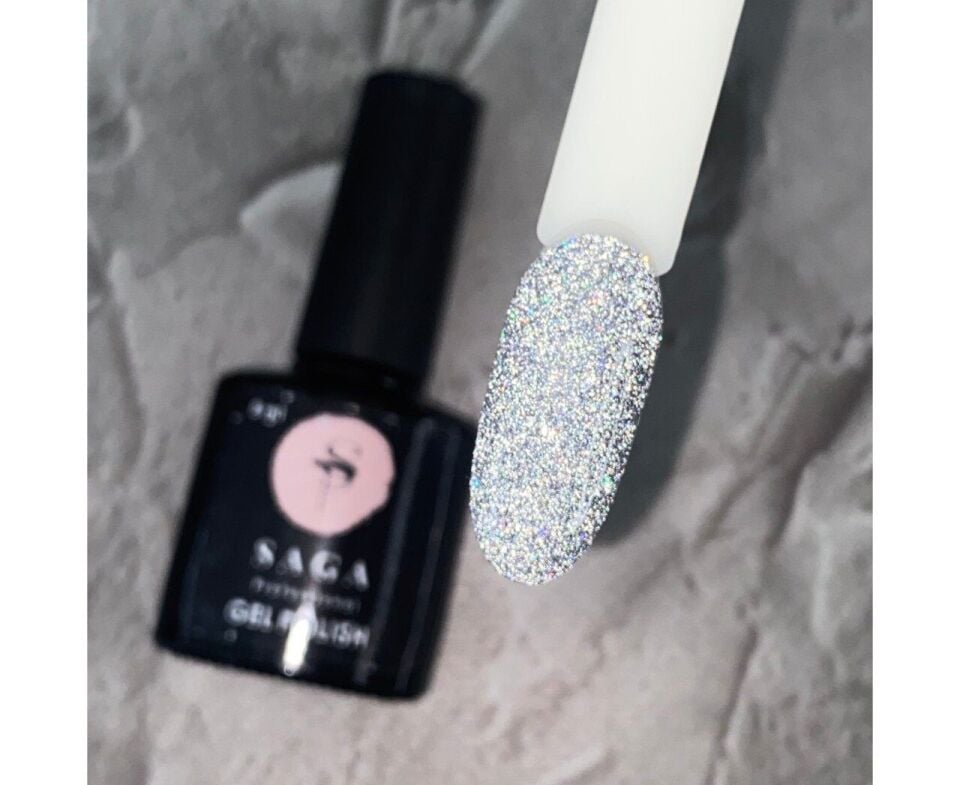 Saga Fiery Gel Kalıcı Oje Flash 15 Grimsi Gümüş (8ml)