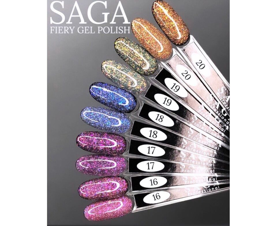 Saga Fiery Gel Kalıcı Oje Flash 18 Grimsi Mor (9ml)