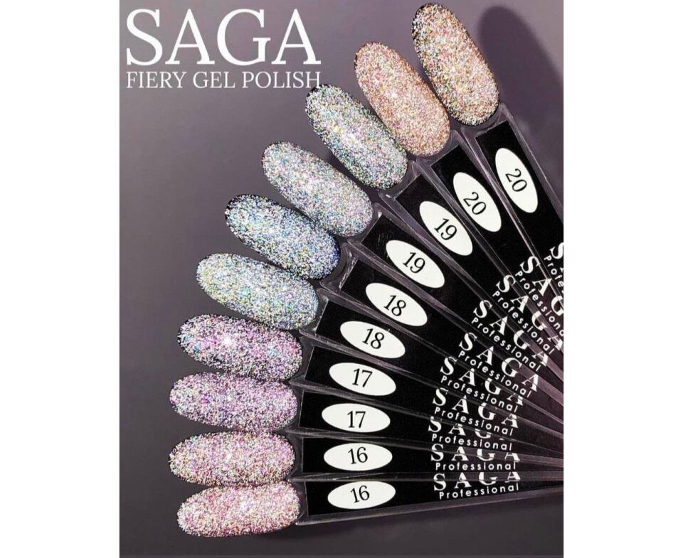 Saga Fiery Gel Kalıcı Oje Flash 18 Grimsi Mor (9ml)