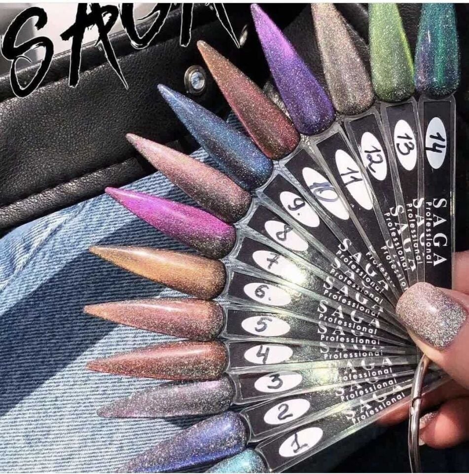 Saga Cat Chameleon Kalıcı Oje Kedi Gözü 07 Gri/Pembe (10ml)