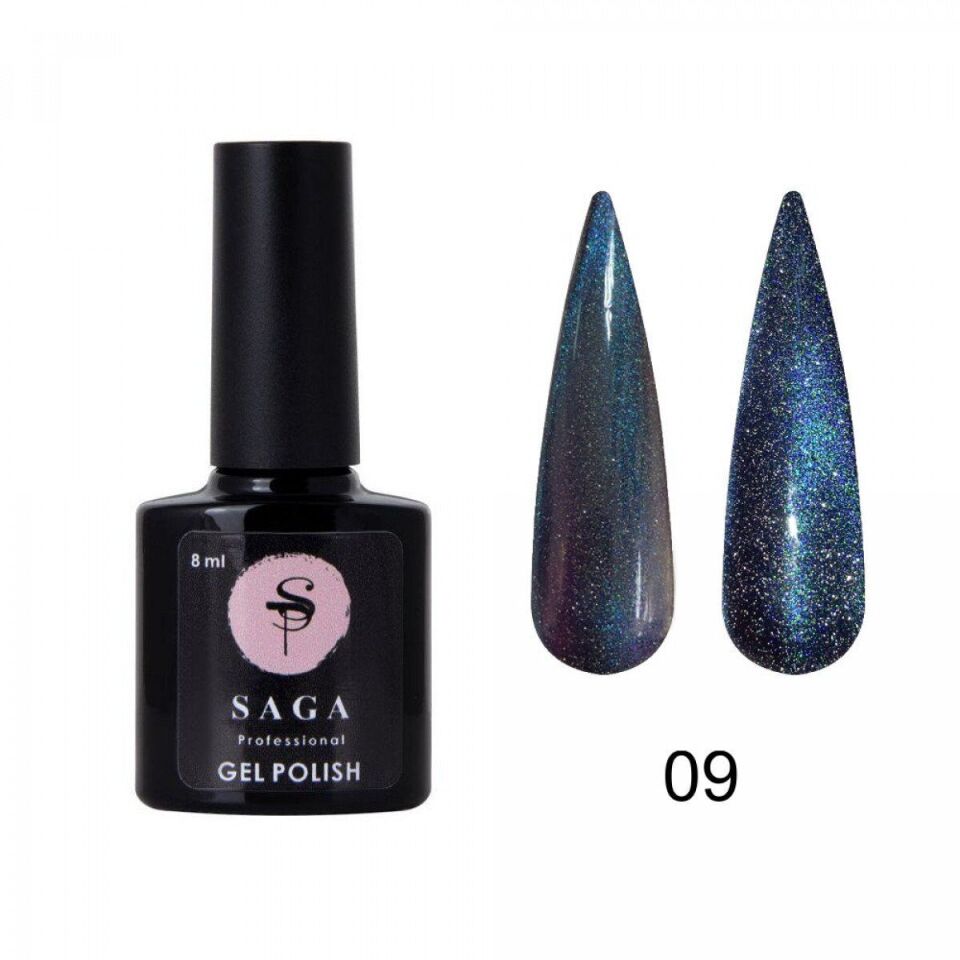Saga Cat Chameleon Kalıcı Oje Kedi Gözü Disko CC 09 Mavi/Mor (8ml)