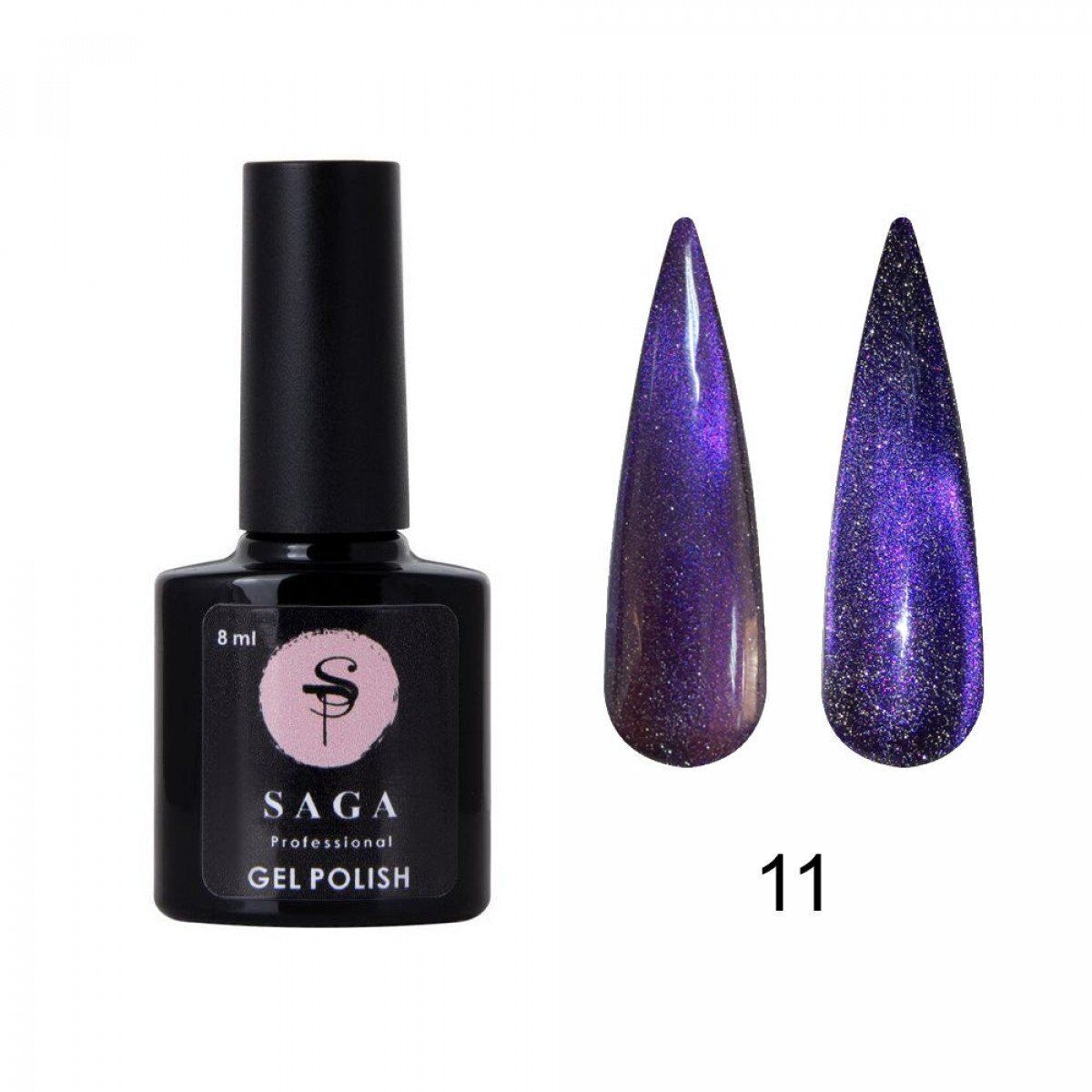 Saga Cat Chameleon Kalıcı Oje Kedi Gözü Disko CC 11 Ultraviolet (8ml)