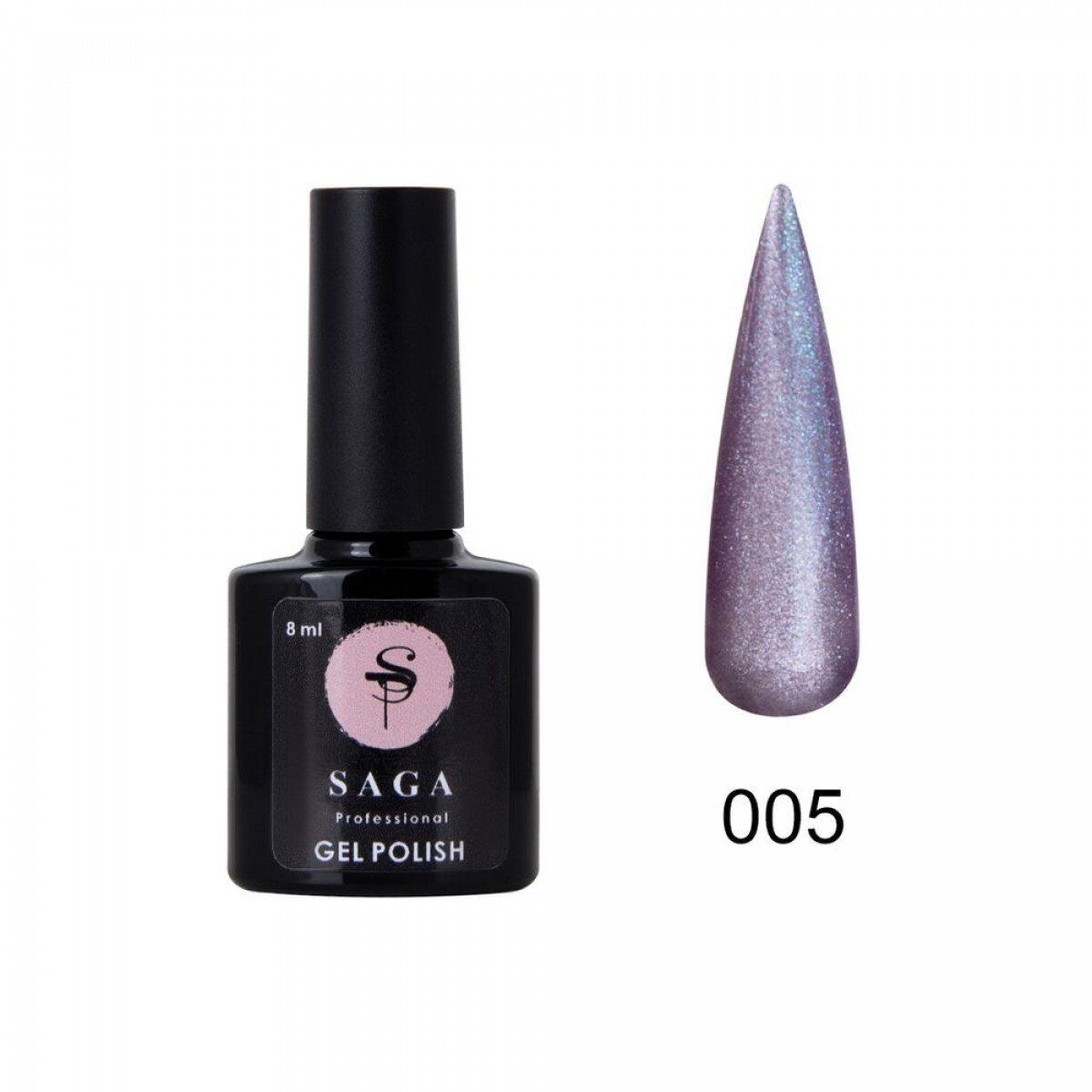 Saga Cat Shine Kedi Gözü 5 Açık Mor/Kristal Gümüş (8ml)