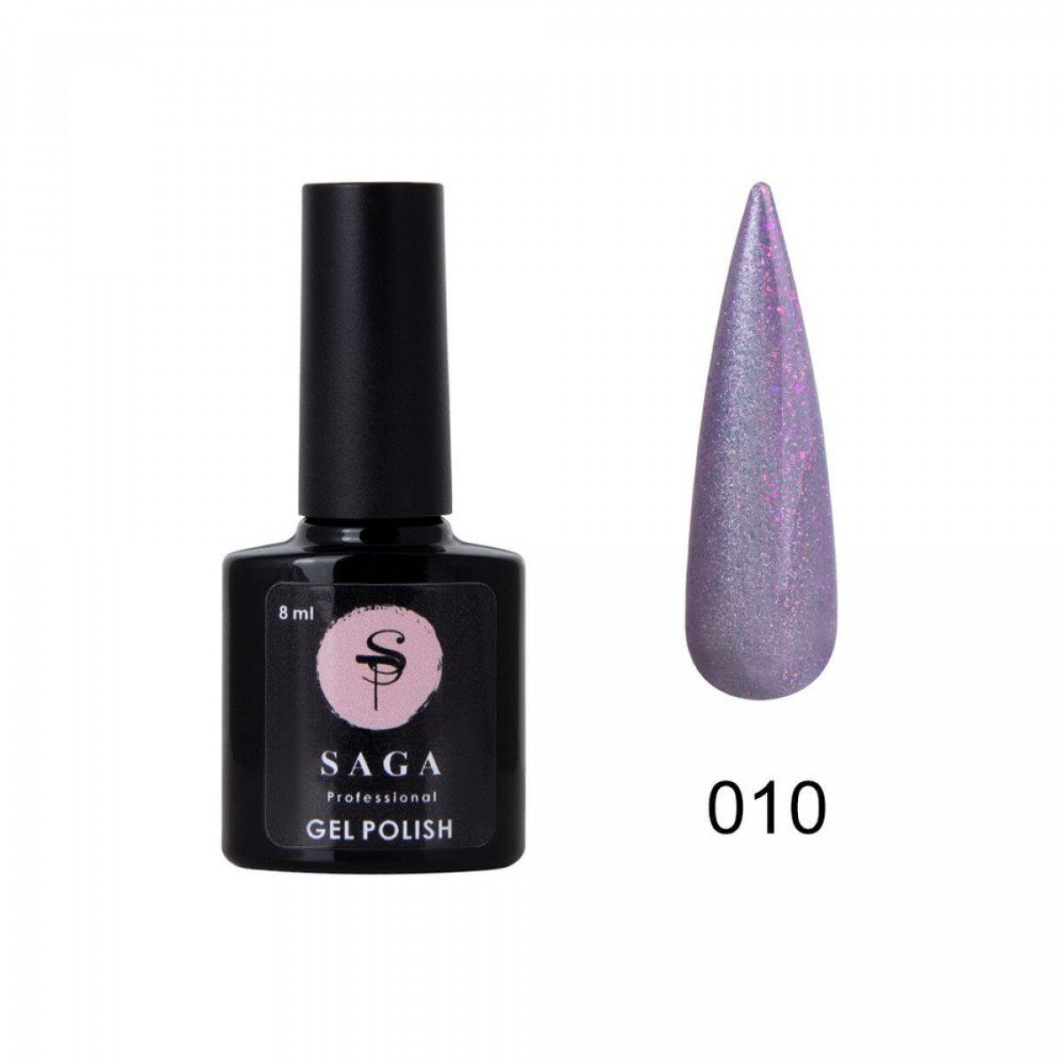 Saga Cat Shine Kedi Gözü 10 Pembe/Kristal Gümüş (8ml)