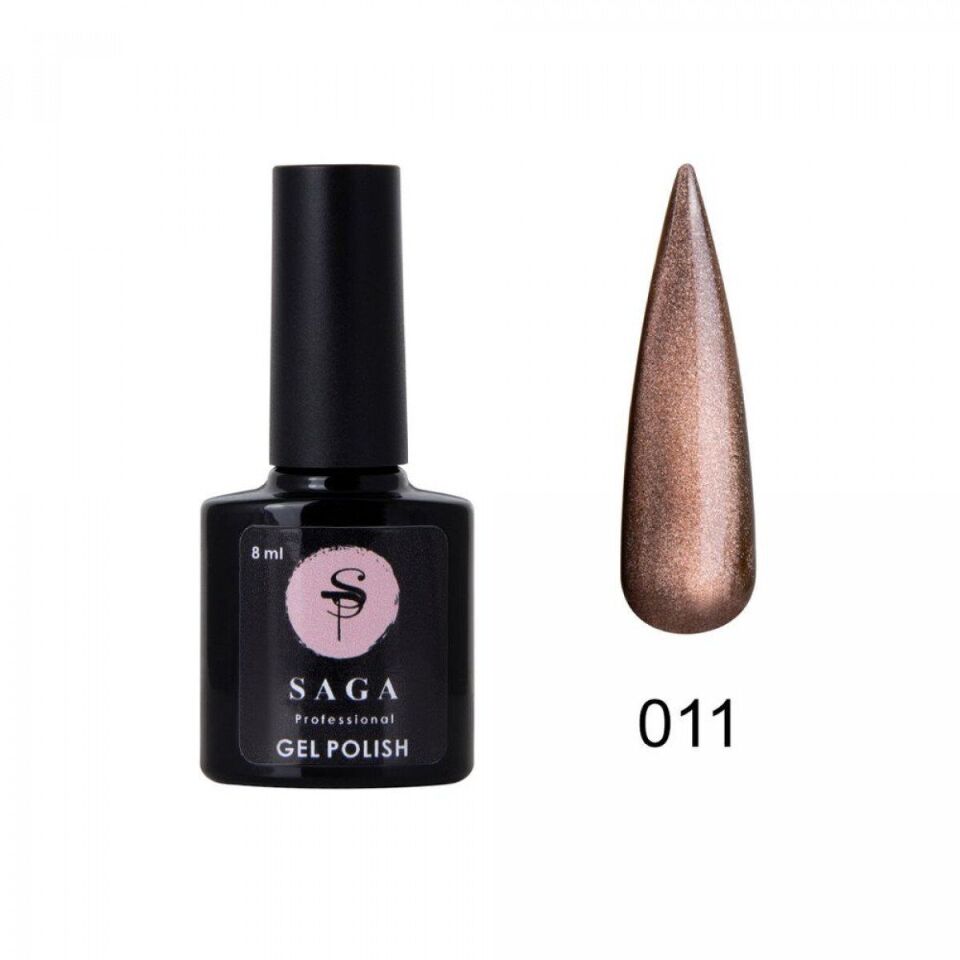 Saga Cat Shine Kedi Gözü 11 Kahve Rengi/Kristal Gümüş (8ml)