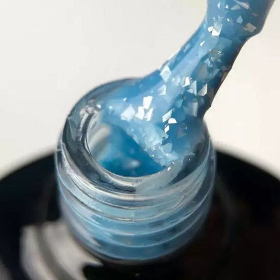 Saga Leaf Base Coat 1 Açık Mavi Gümüş Parçacıklı (9ml)