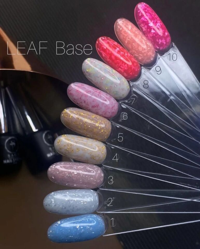 Saga Leaf Base Coat 1 Açık Mavi Gümüş Parçacıklı (9ml)
