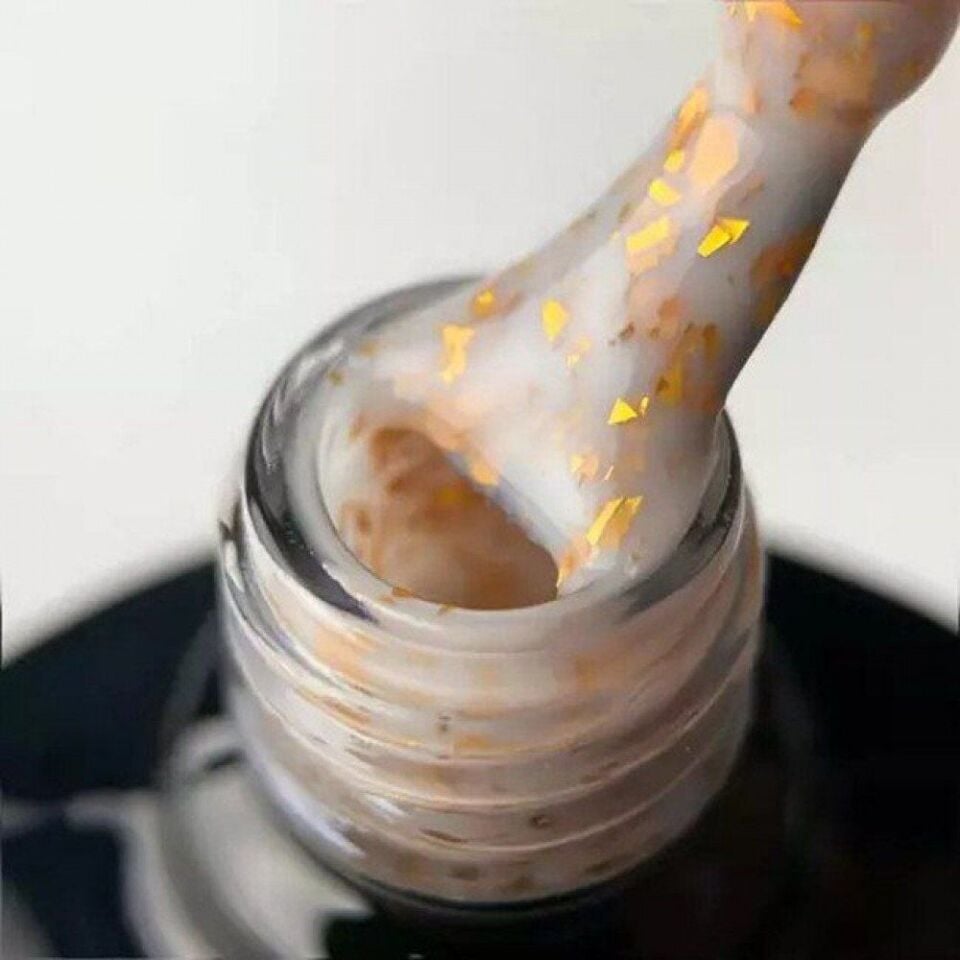 Saga Leaf Base Coat 4 Sütlü Altın Parçacıklı (8ml)