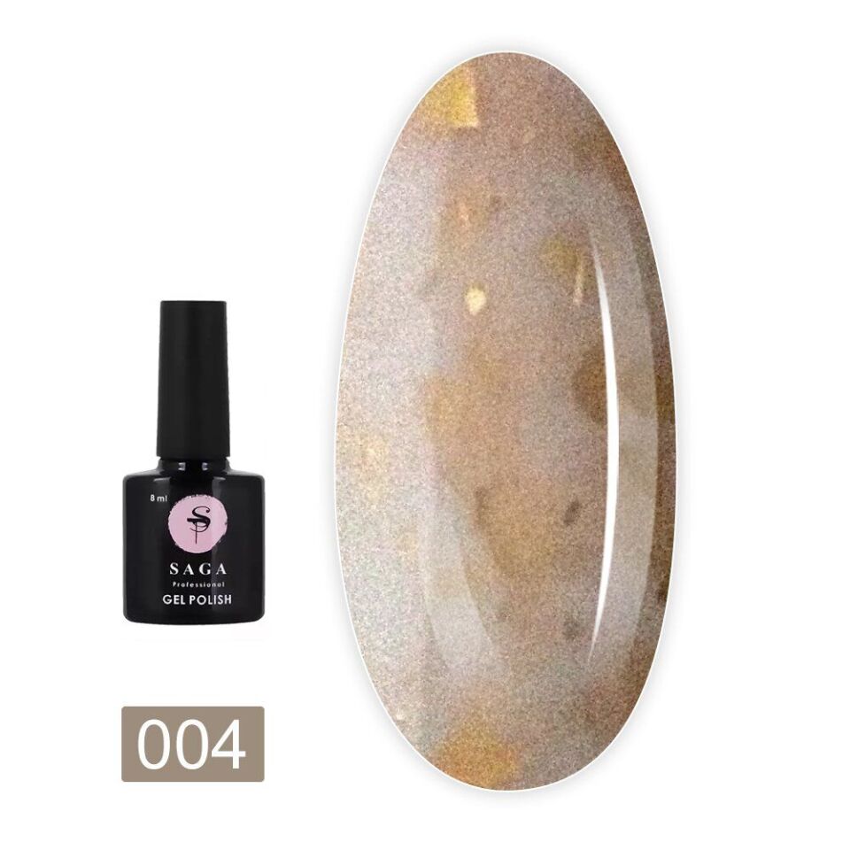Saga Leaf Base Coat 4 Sütlü Altın Parçacıklı (8ml)