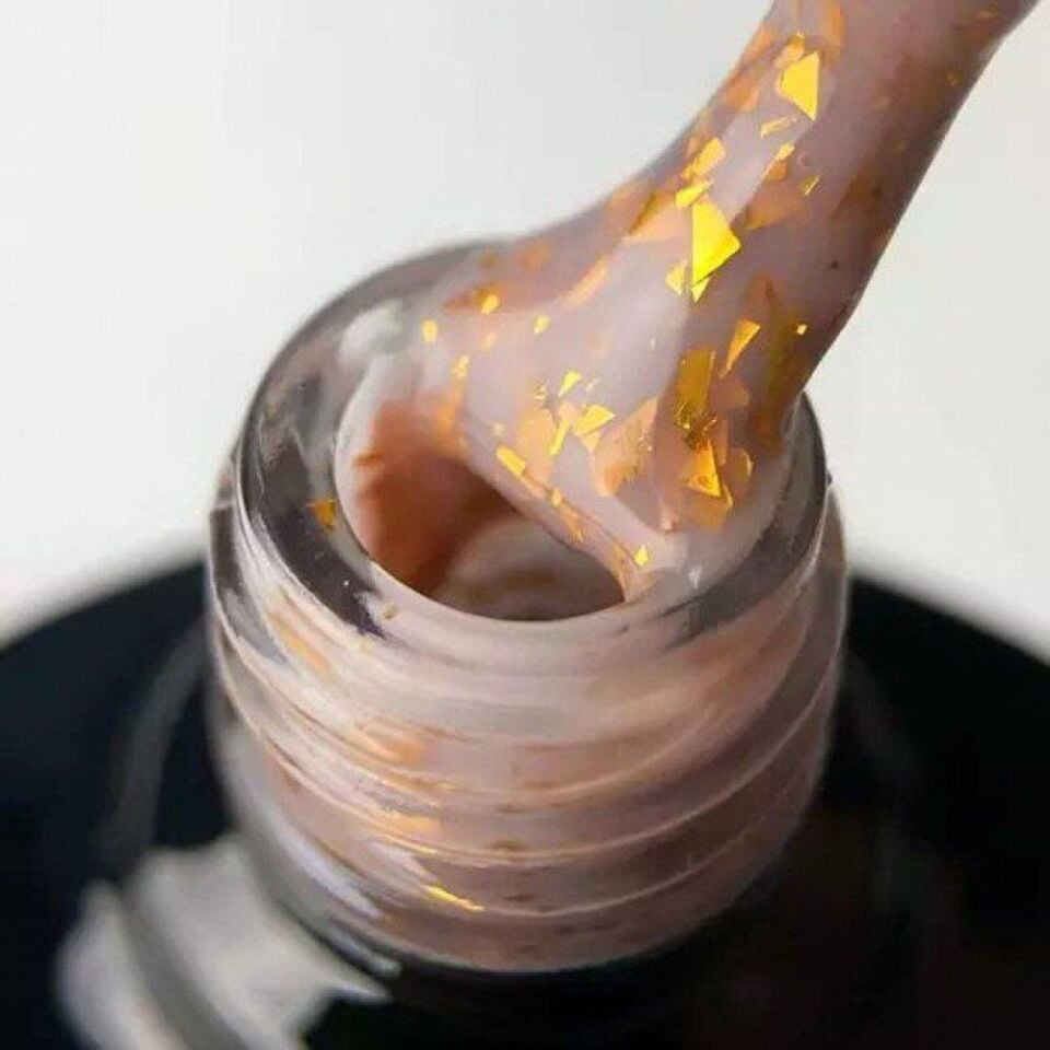 Saga Leaf Base Coat 5 Şeftali Rengi Altın Parçacıklı (8ml)